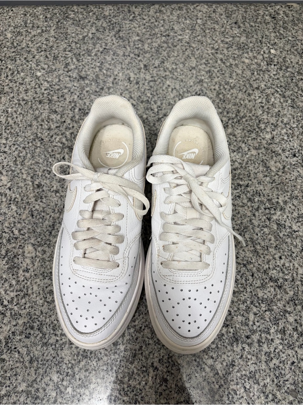 Nike Court Vision Alta LTR Triple White Platform Sneaker DM0113-100 Women's 8.5 - Picture 6 of 17